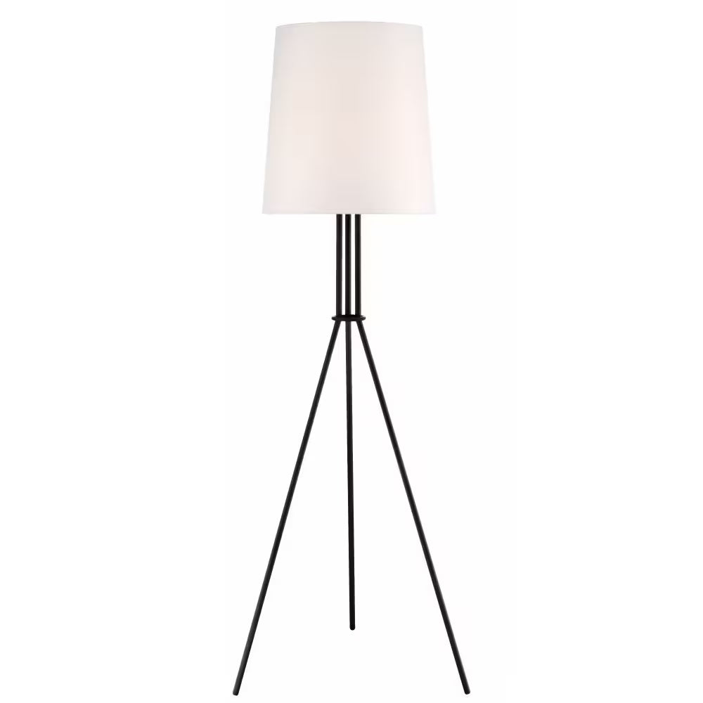 Langley 65-inch Metal Tripod Floor Lamp w/ Fabric Shade