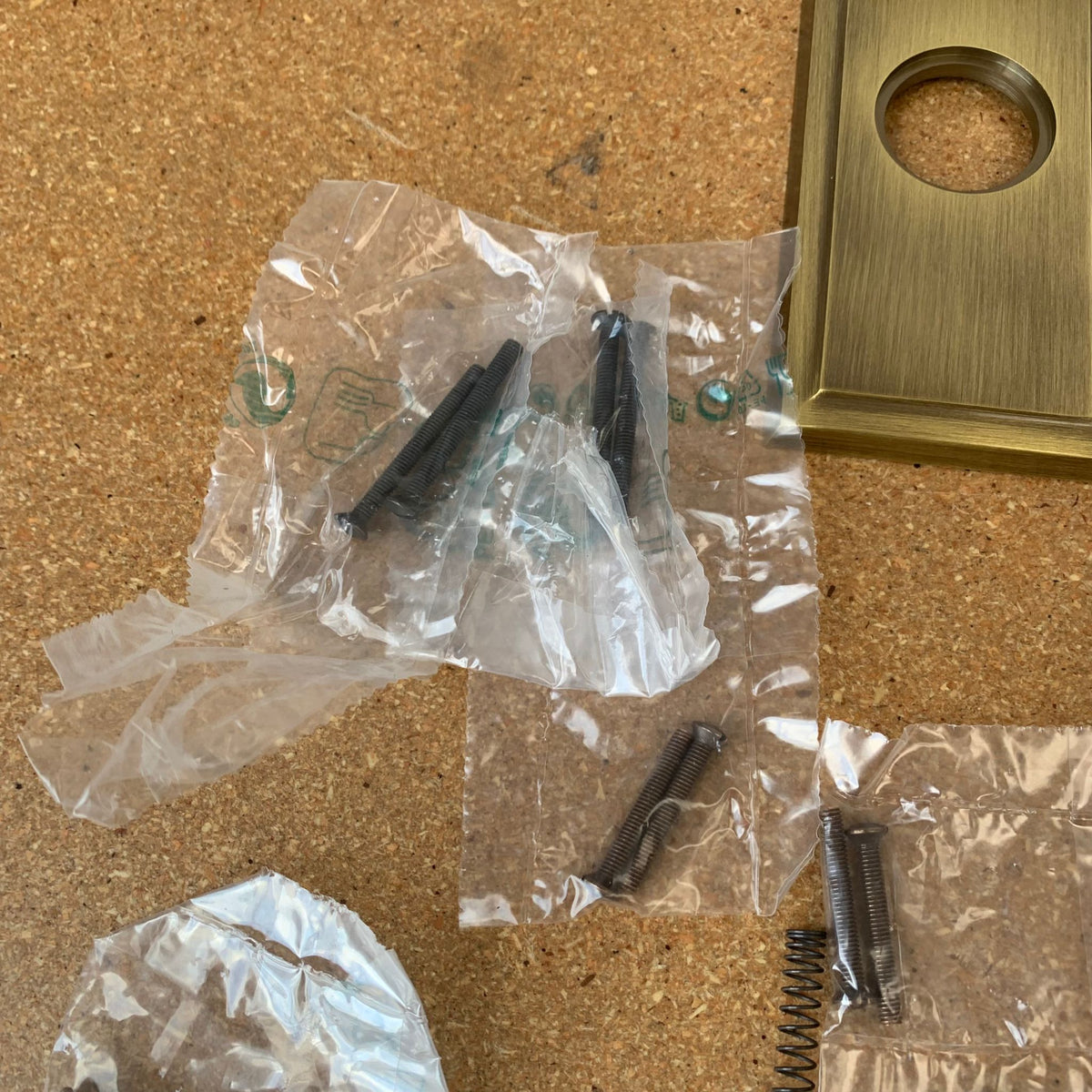 Left Hand Door Entry Trim Set in Satin Brass 8525MTLSEMLHUS5