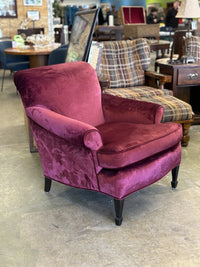 Red Velvet Arm Chair
