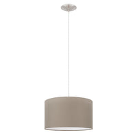 Hanging Pendant with Fabric Shade - Taupe