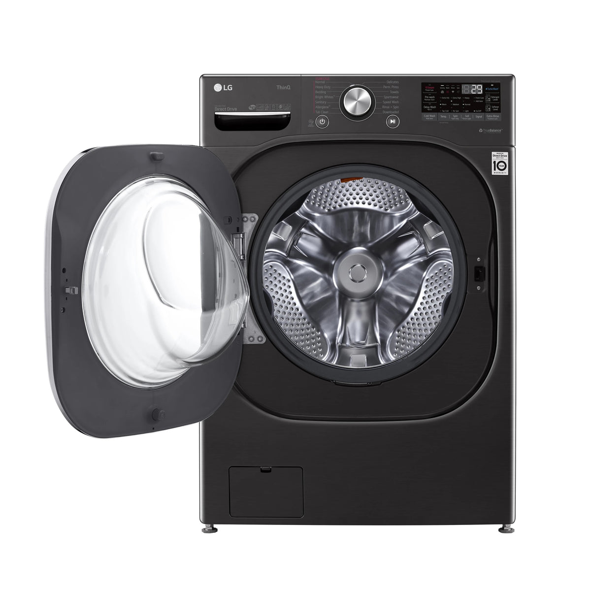 LG 5.8 cu. ft. Front Loading Washer in Black Steel (WM4500HBA)