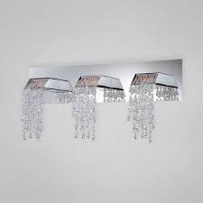 Fonte 3-Light Crystal LED Bath Bar, Wall Sconce