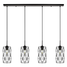 Eglo Estevau 202359A 4-Lights 100 Watt Black Pendant