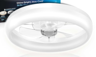 14-inch LED Ceiling Light Fan, White