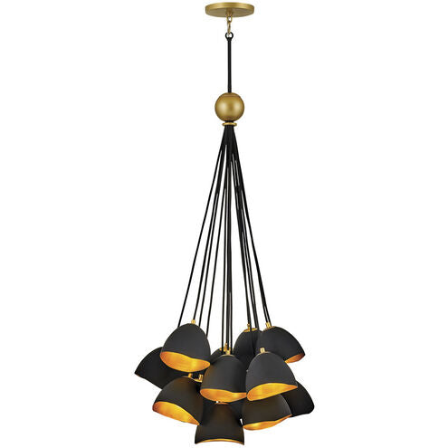 15 Light Black LED Pendant 35906SHB