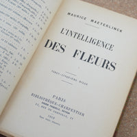 L'intelligence des fleurs by Maurice Maeterlinck 1912