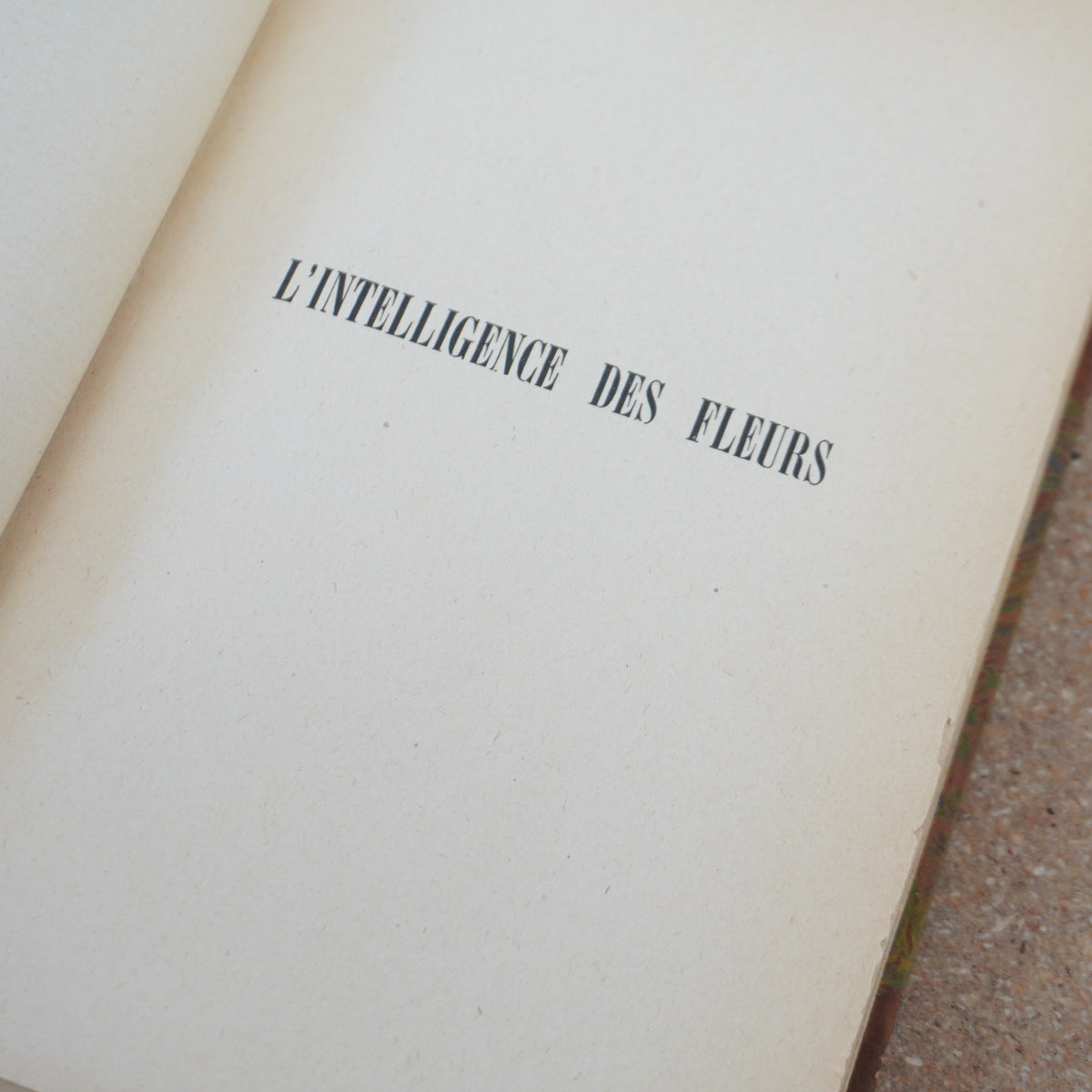 L'intelligence des fleurs by Maurice Maeterlinck 1912