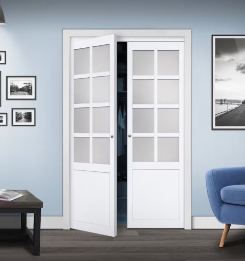 TRUporte 60"x 80" White 2 Pivot Interior Closet Door