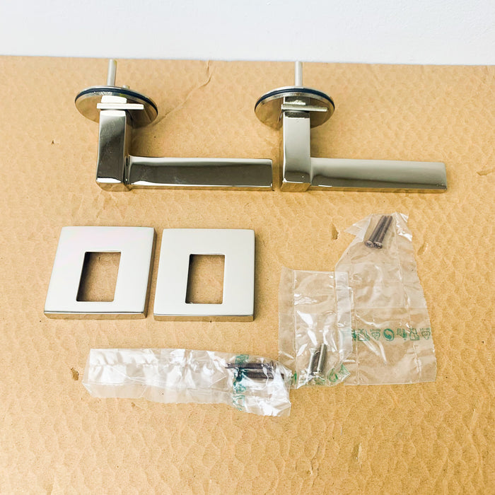 Louisiana Dummy Door Lever Set - Left Hand, Satin Brass 1041LOUSR