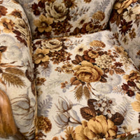 39-inch Low Profile Fabric Accent Chair in Multicolor Floral