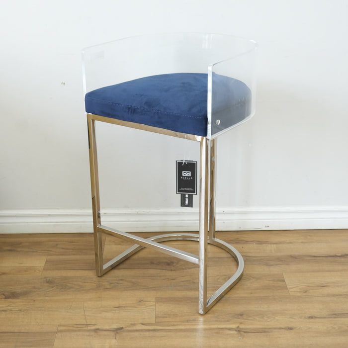 LUCCA Acrylic Counter Stool - Blue