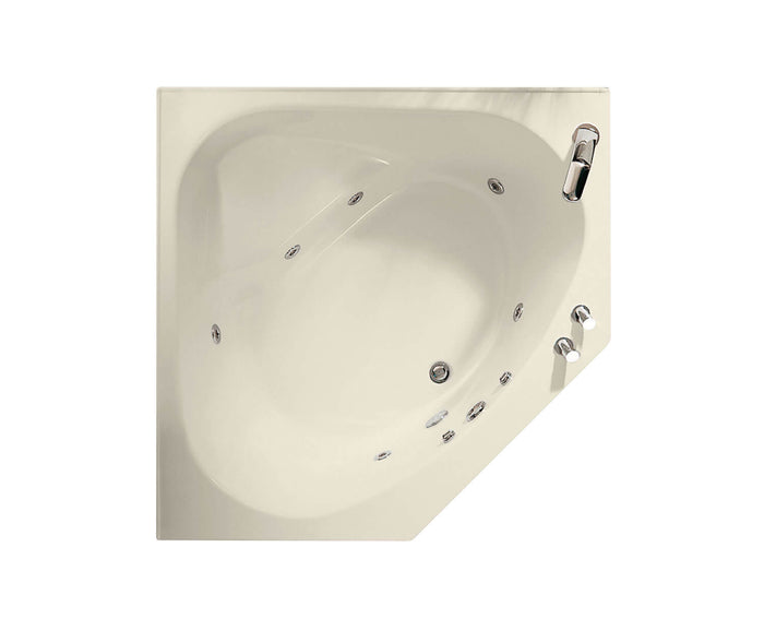 Tandem II 60" x 60" Acrylic Corner Bathtub in Bone