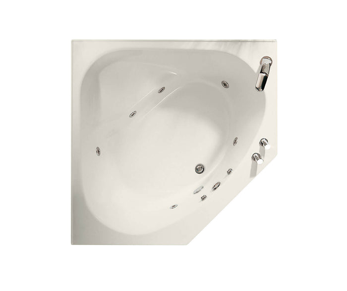 Tandem 60" x 60" Acrylic Corner Bathtub in Biscuit