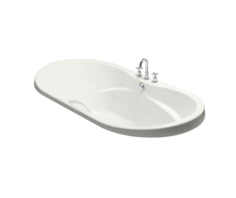 Acrylic Drop-in Center Drain Bathtub- White