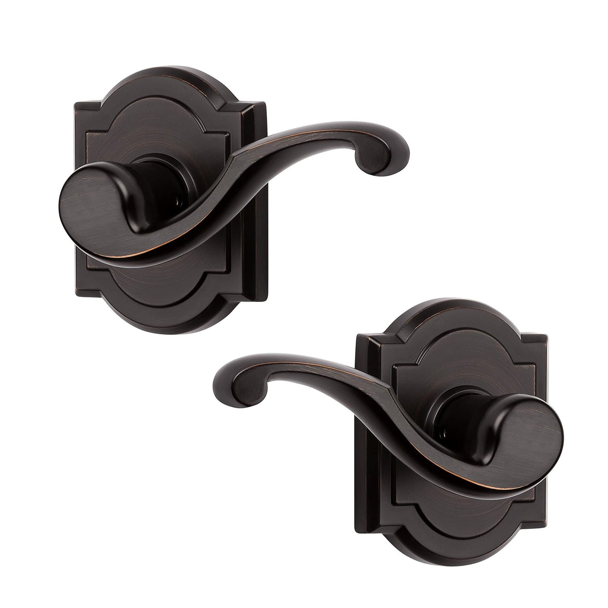 Baldwin Prestige Madrina Passage Door Lever Set in Venetian Bronze 352MDL
