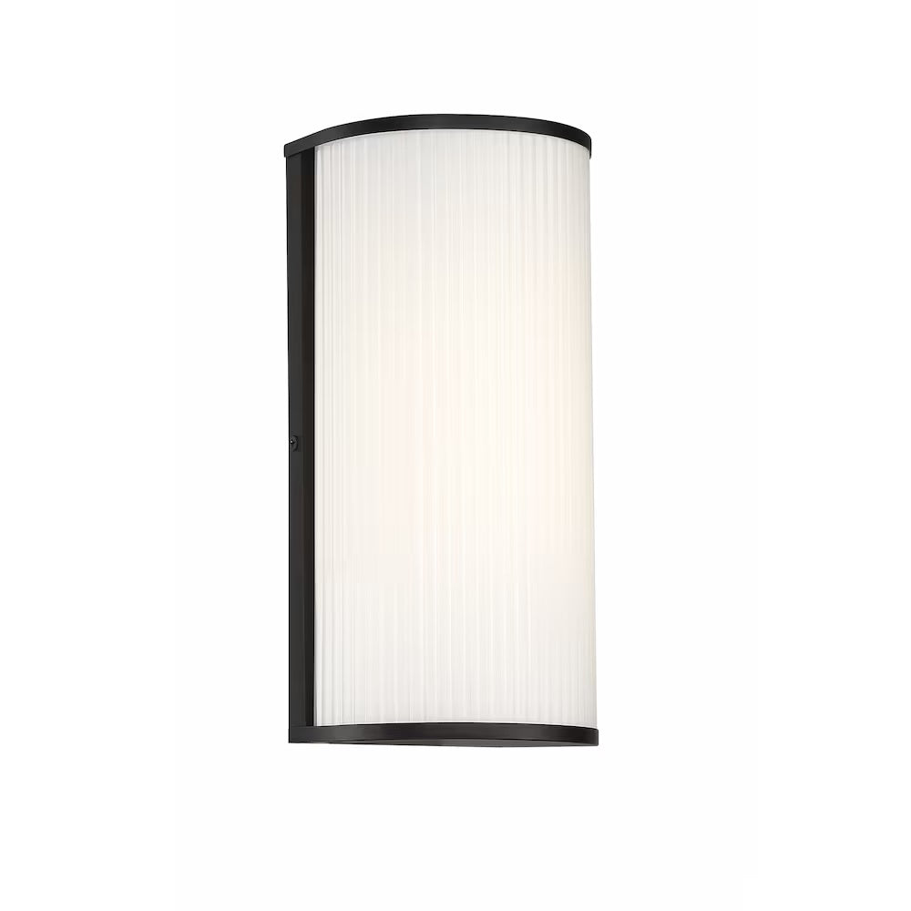 Massey 12-inch LED Outdoor Wall Sconce in Black 39664