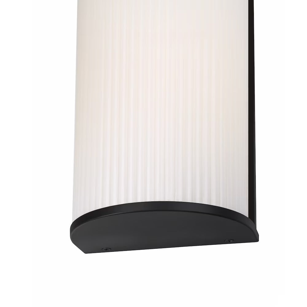 Massey 12-inch LED Outdoor Wall Sconce in Black 39664