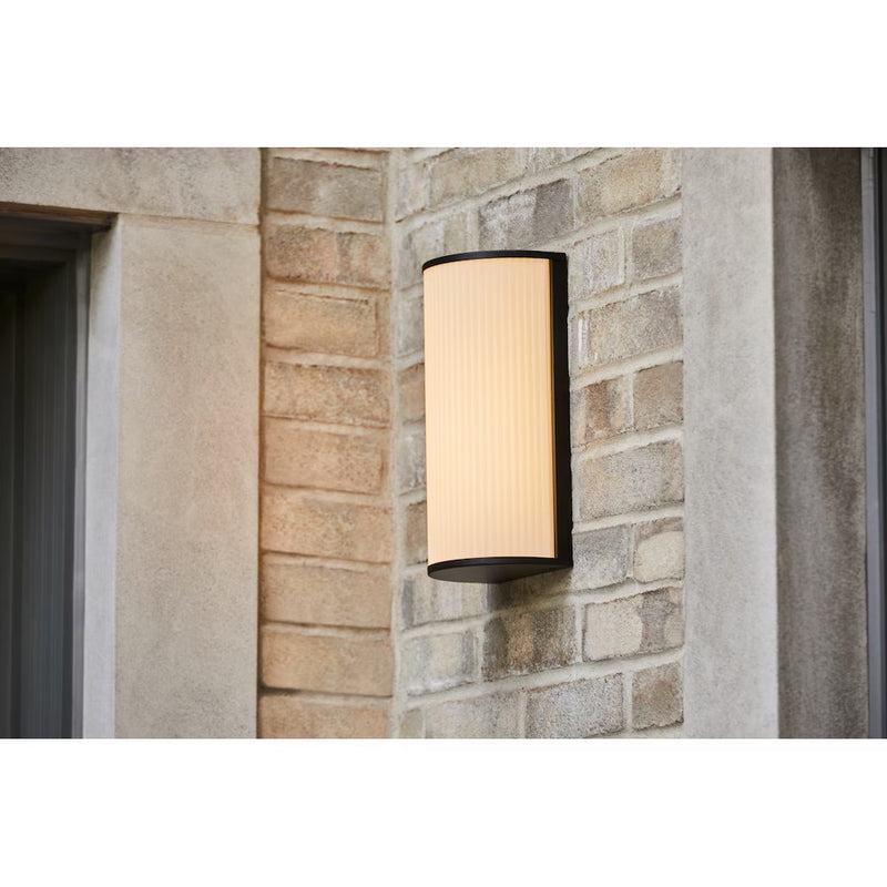 Massey 12-inch LED Outdoor Wall Sconce in Black 39664