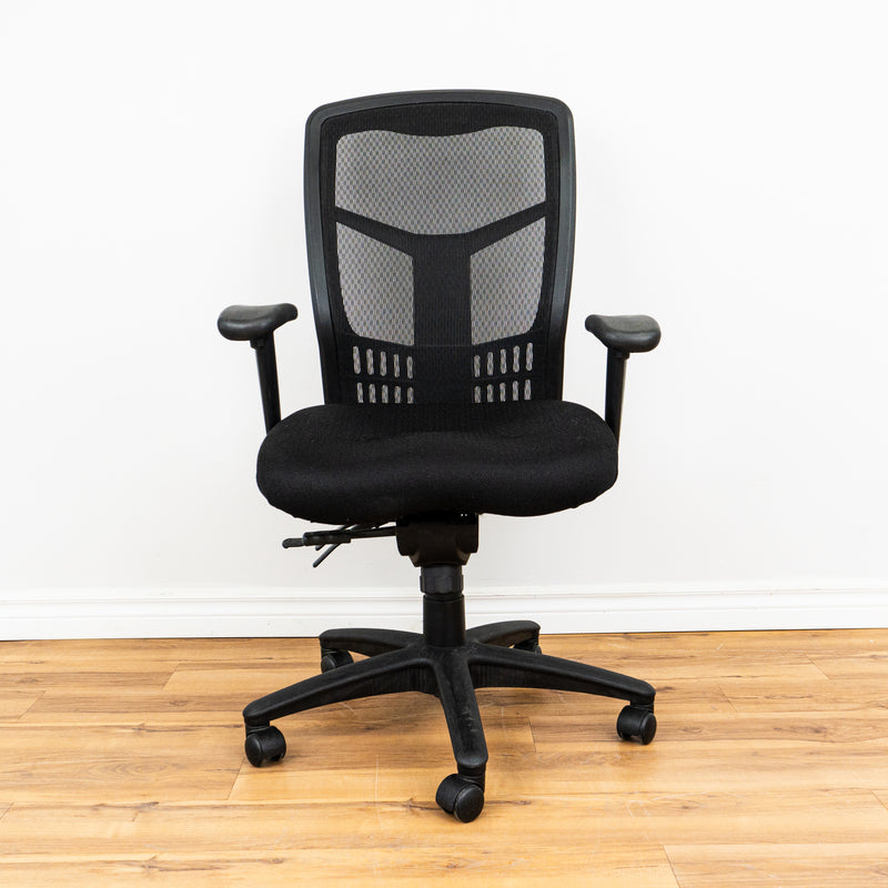 Fabric/Mesh Office Chair - Black W 25 3/4" x H 44 7/8" x D 19 3/4"