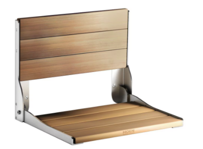 MOEN Teak Folding Shower Seat/Chair