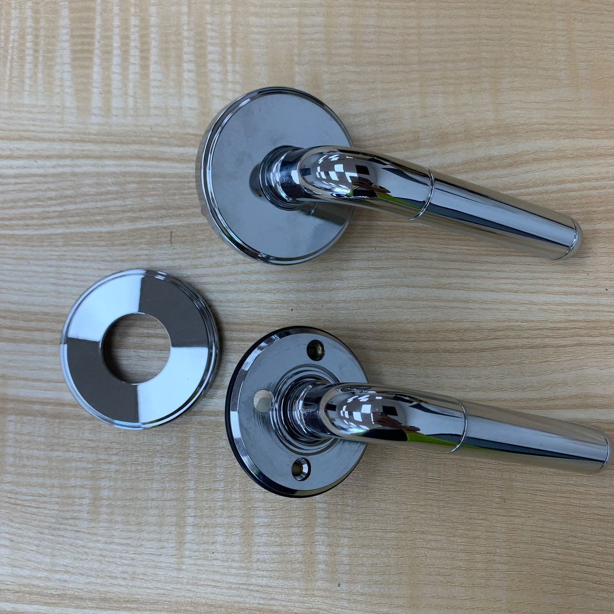 New Orleans Right Hand Passage Lever in Satin Chrome 1001NOLCRRH