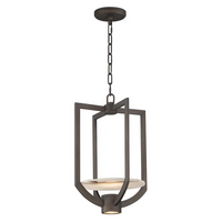 Maxim Quarry 2-Light LED Outdoor Pendant with Metal Surround