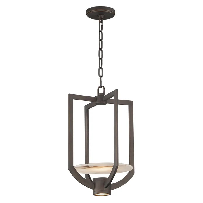 Maxim Quarry 2-Light LED Outdoor Pendant with Metal Surround