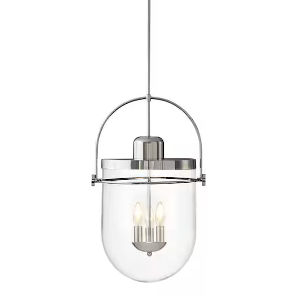GlucksteinElements Lowell 3 Light Pendant in Polished Nickel