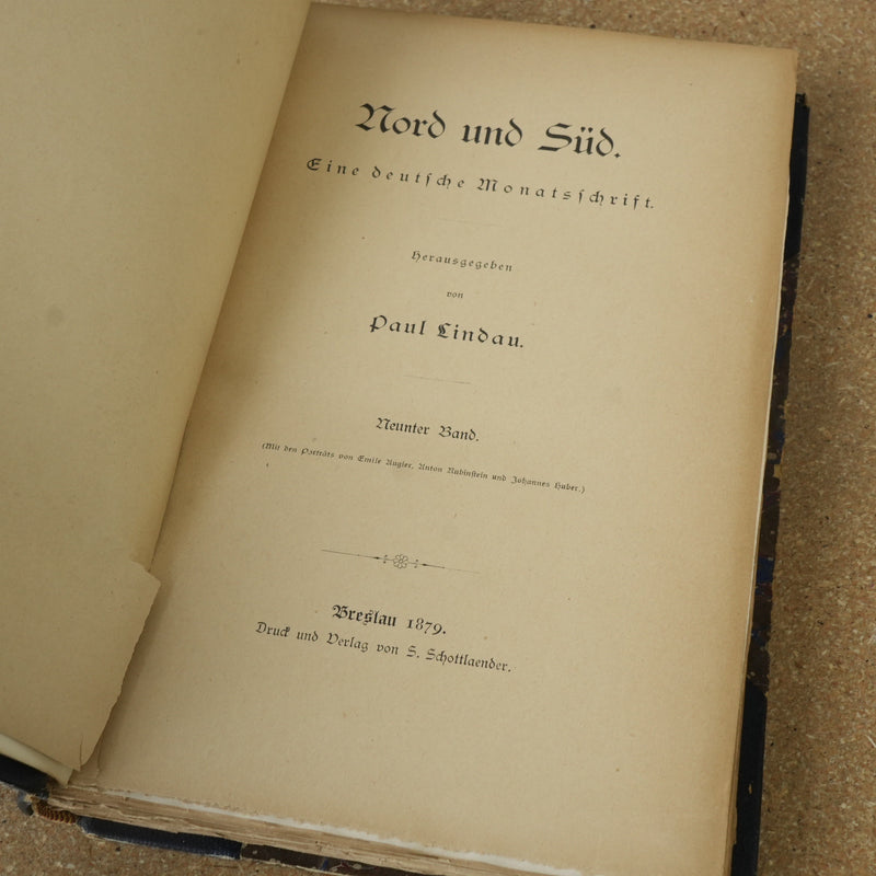Nord und Süd. Eine deutsche Monatsschrift by Paul Lindau Vol 9 1879