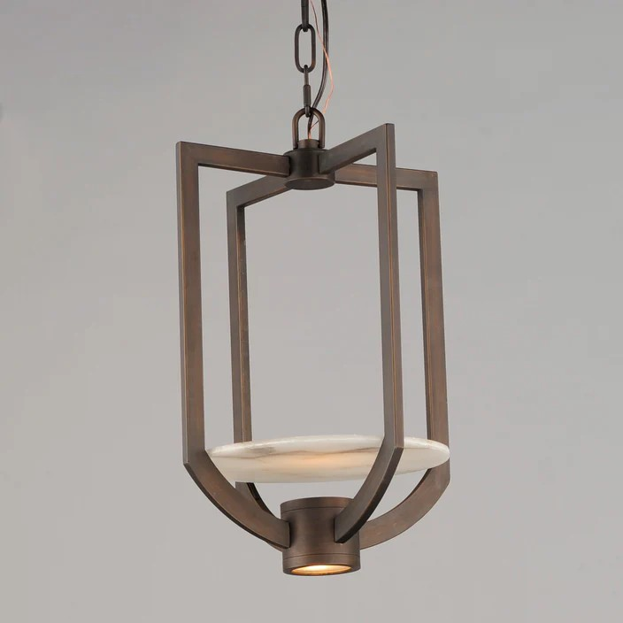 Maxim Quarry 2-Light LED Outdoor Pendant with Metal Surround