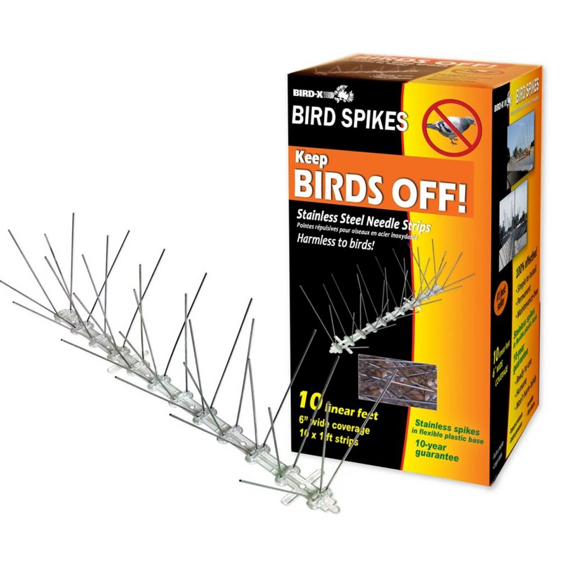 Stainless Steel Bird Spikes 10 Strips x1ft