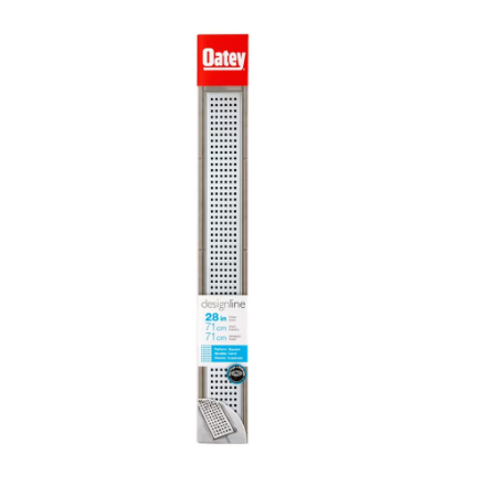Oatey 28" Stainless Steel Linear Drain Square Grate