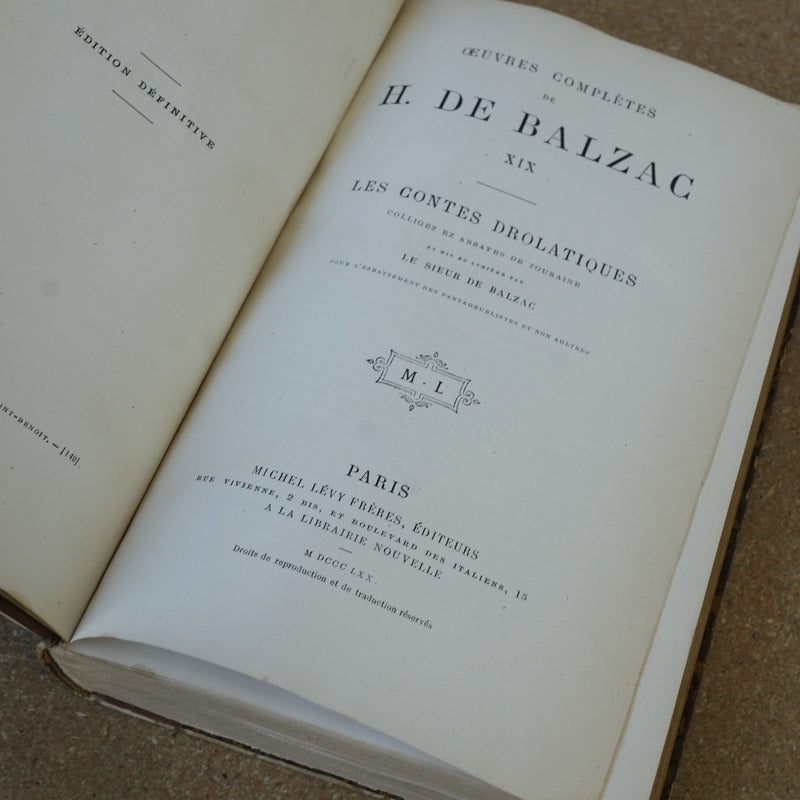 Oeuvres Completes de H. De Balzac (Volume 19) 1870