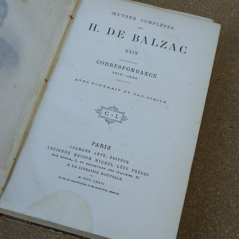 Oeuvres Completes de H. De Balzac (Volume 24) 1876