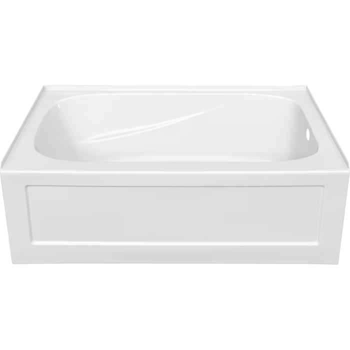 Mirolin Sydney 5 ft. Acrylic Alcove Non-Whirlpool Rectangular Right Hand Drain Bathtub in White