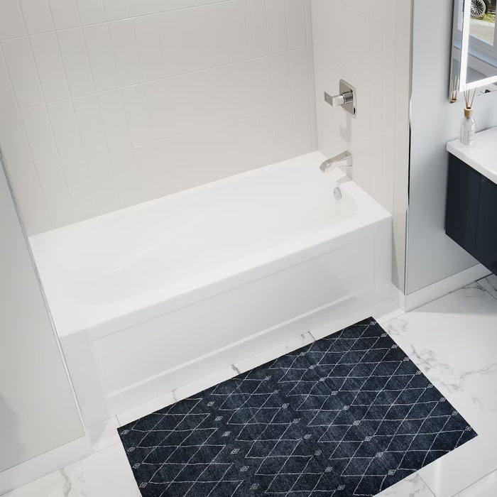 Mirolin Sydney 5 ft. Acrylic Alcove Non-Whirlpool Rectangular Right Hand Drain Bathtub in White