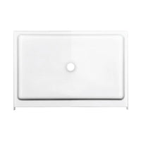 MAAX Alaska 48L x 32W x 7H Rectangular Centre Drain Fibreglass Shower Base Pan in White