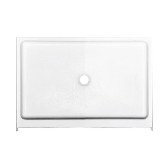 MAAX Alaska 48L x 32W x 7H Rectangular Centre Drain Fibreglass Shower Base Pan in White