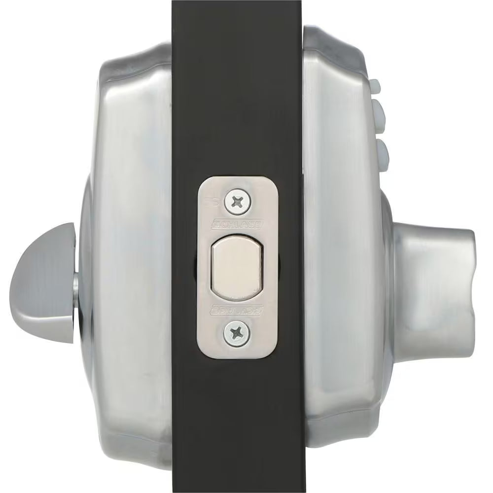 Schlage Camelot Satin Chrome Electronic Entry Door Keypad Deadbolt
