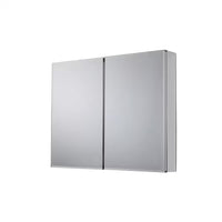 Glacier Bay 36-inch x 30.5-inch Recessed or Surface Mount Medicine Cabinet with Bi-View Beveled Mirror in Silver