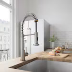 VIGO Edison Single-Handle Pull-Down Sprayer Kitchen Faucet in Stainless Steel