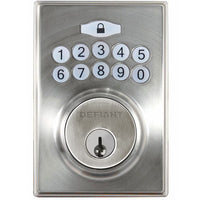 Defiant Square Satin Nickel Electronic Keypad Deadbolt