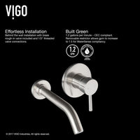 VIGO Olus Single-Handle Wall Mount Bathroom Faucet