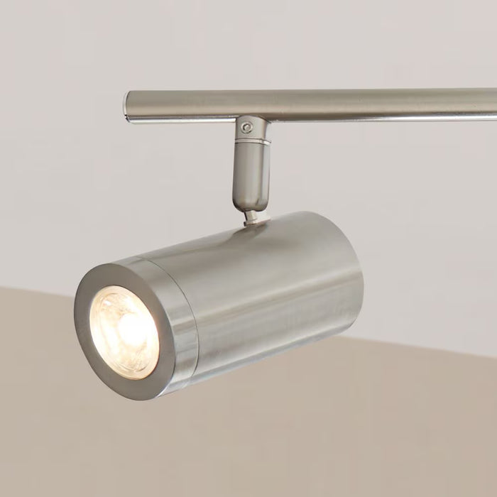 30" 4-Light Brushed Nickel Integrated LED Dimmable Fixed Track Lighting Kit