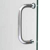 DreamLine Infinity-Z 56 to 60 in. W x 72 in. H Semi-Frameless Sliding Shower Door in Brushed Nickel with Frosted Tempered Glass