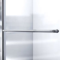 DreamLine Infinity-Z 56 to 60 in. W x 72 in. H Semi-Frameless Sliding Shower Door in Brushed Nickel with Frosted Tempered Glass