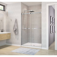 MAAX Duel Frameless ByPass Sliding Shower Door in Chrome