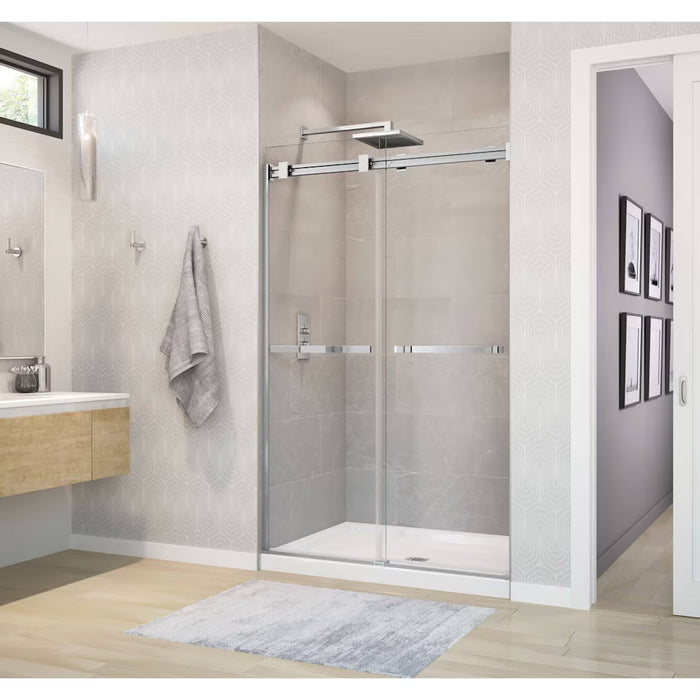MAAX Duel Frameless ByPass Sliding Shower Door in Chrome