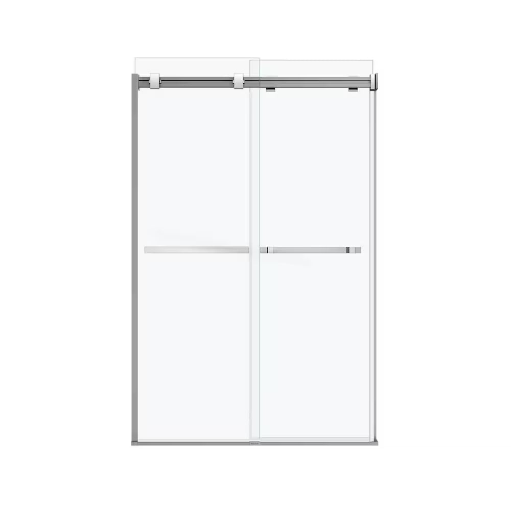 MAAX Duel Frameless ByPass Sliding Shower Door in Chrome