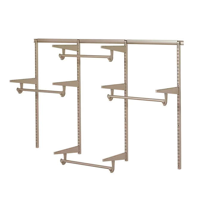 6 ft. Closet Hardware Kit in Champagne Nickel